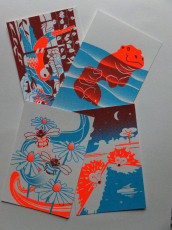 zeefdruk-postkaarten-dieren-set-02